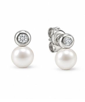 Kolczyki Nomination Italy Pearls Loop z perłą typu shell srebrne kropka.jpg